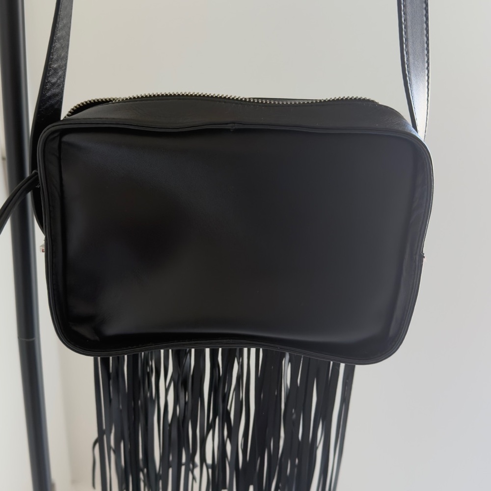 & Other Stories Black Fringe Shoulder Bag